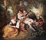 WATTEAU, Antoine La gamme d amour oil on canvas